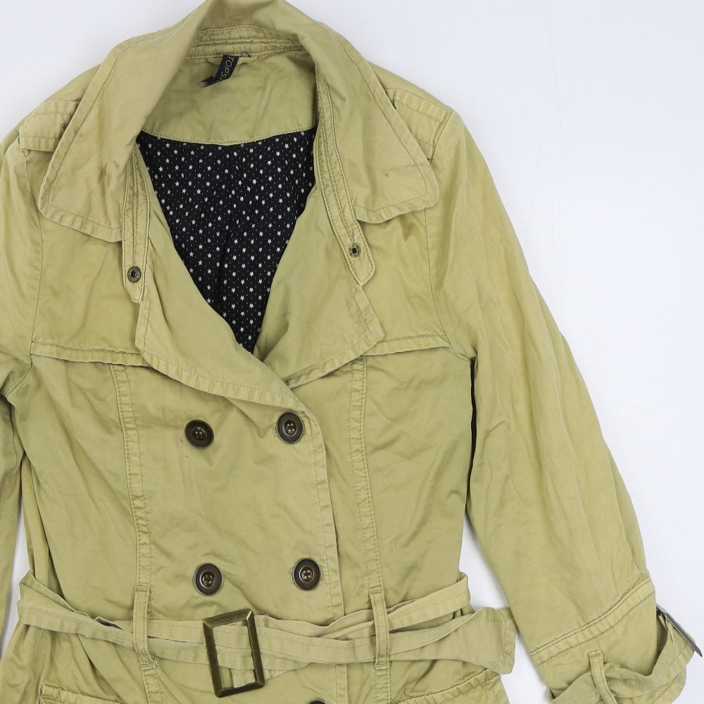 Topshop Womens Beige   Trench Coat Coat Size 10  Button