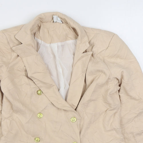 VERO MODA Womens Beige   Jacket Blazer Size M  Button