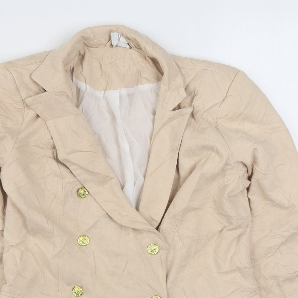 VERO MODA Womens Beige   Jacket Blazer Size M  Button