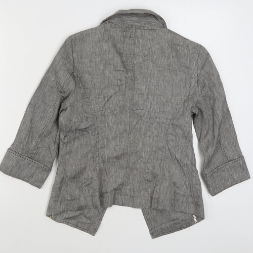 Per Una Womens Grey   Jacket Blazer Size 10  Button