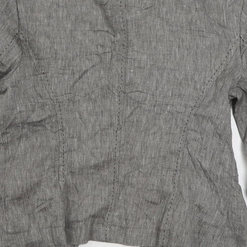 Per Una Womens Grey   Jacket Blazer Size 10  Button