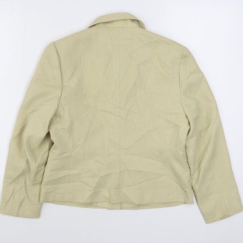Classic Womens Beige   Jacket Blazer Size 12  Button