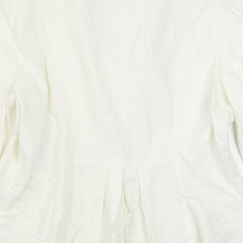 Per Una Womens White   Jacket Blazer Size 16  Button