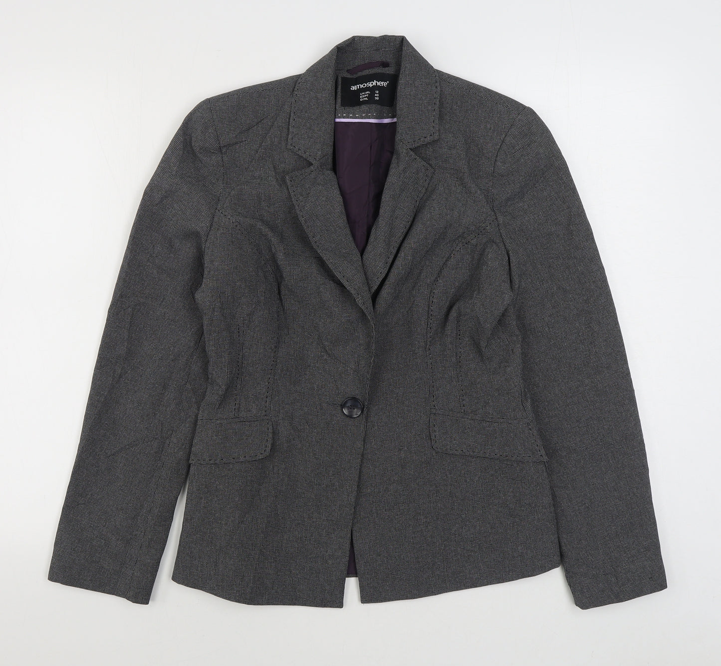 Atmosphere Womens Grey   Jacket Blazer Size 12  Button