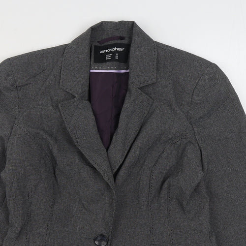 Atmosphere Womens Grey   Jacket Blazer Size 12  Button