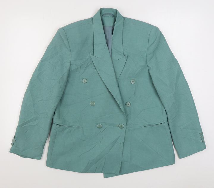 Imagination Womens Green Jacket Blazer Size 14 Button