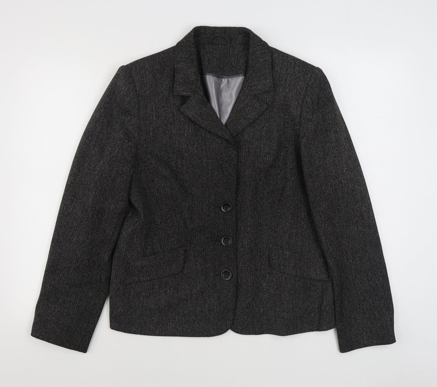 F&F Womens Grey   Jacket Blazer Size 16  Button