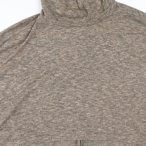 New Look Womens Brown High Neck  Polyester Pullover Jumper Size 8