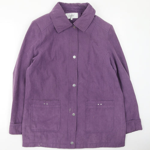 EWM  Womens Purple   Jacket Coatigan Size 14