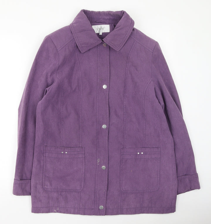 EWM  Womens Purple   Jacket Coatigan Size 14
