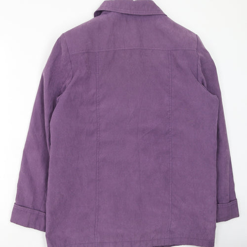 EWM  Womens Purple   Jacket Coatigan Size 14