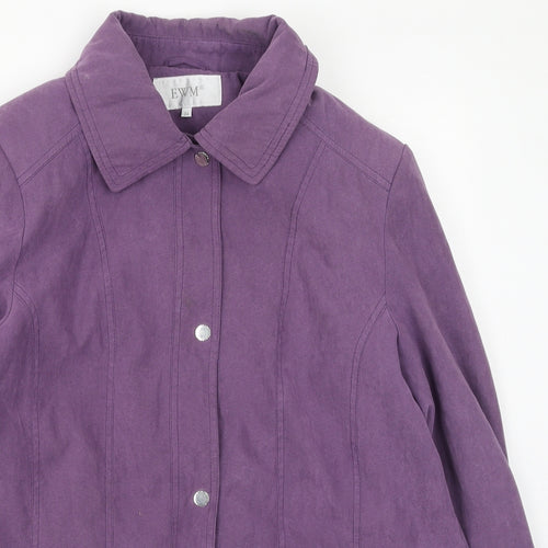 EWM  Womens Purple   Jacket Coatigan Size 14