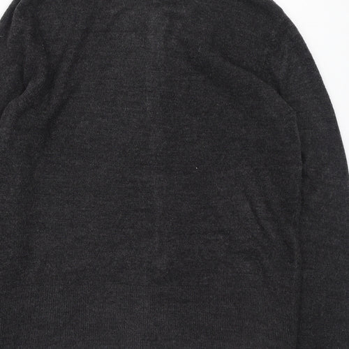 South  Womens Grey Round Neck  Acrylic Cardigan Jumper Size 16