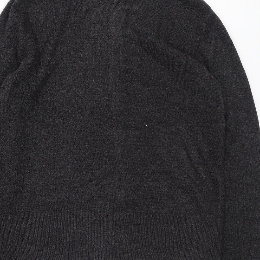 South  Womens Grey Round Neck  Acrylic Cardigan Jumper Size 16