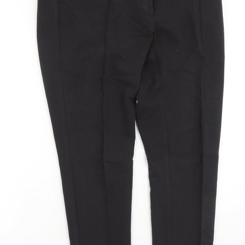 Topshop Womens Black  Polyester Trousers  Size 10 L26 in Regular
