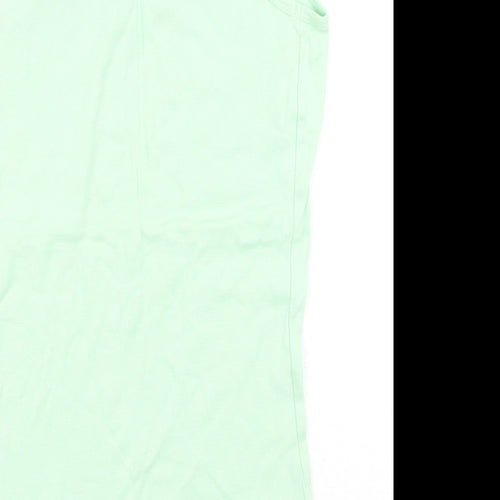 Dorothy Perkins Womens Green  Cotton Camisole Tank Size 12 Round Neck