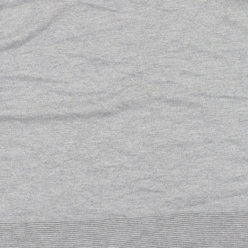 NEXT Womens Grey Round Neck  Cotton Pullover Jumper Size 16