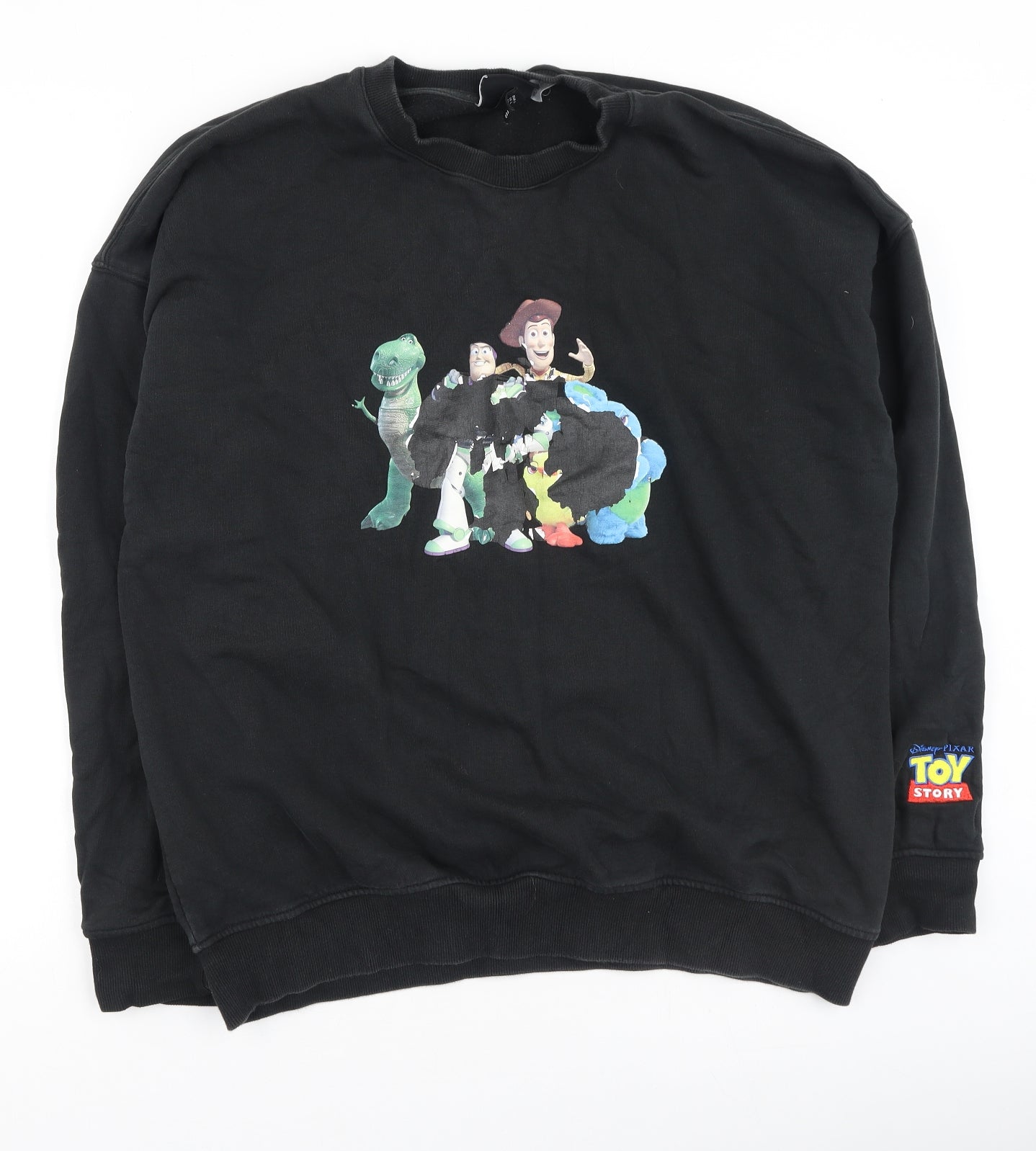 H&M Mens Black  Cotton Pullover Sweatshirt Size L   - Toy story