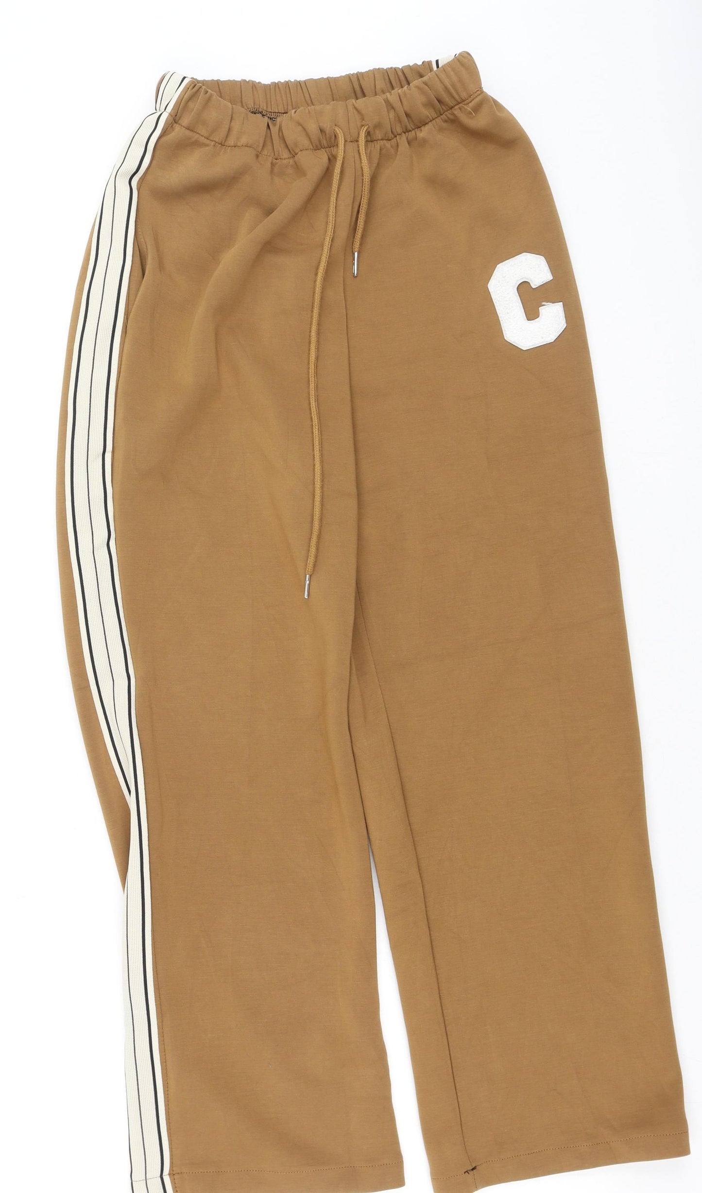 Preworn Womens Brown  Polyester Jogger Trousers Size M L27 in Regular
