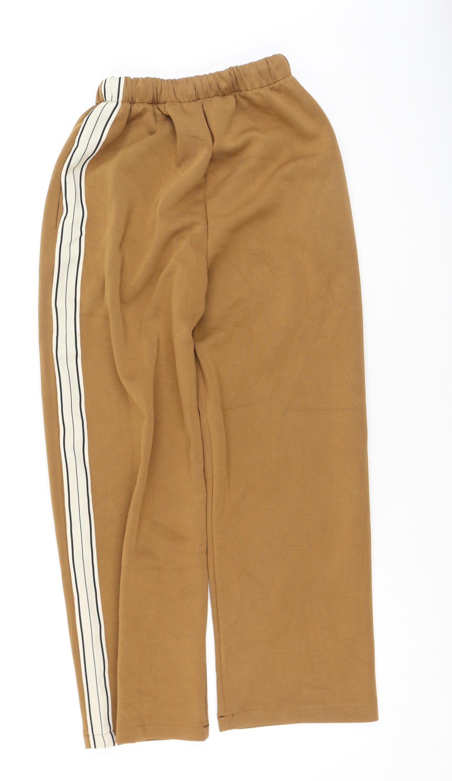 Preworn Womens Brown  Polyester Jogger Trousers Size M L27 in Regular