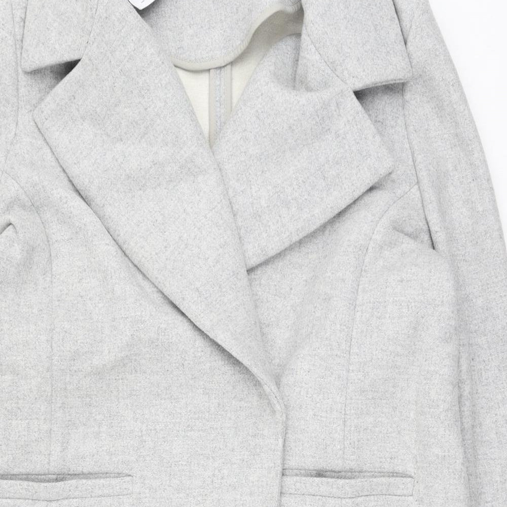 Marks and Spencer Womens Grey   Trench Coat Coat Size 14