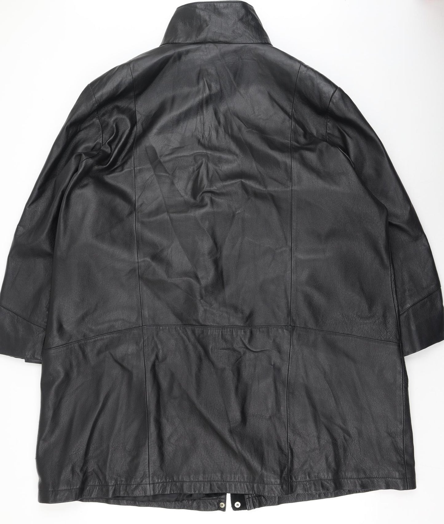 Milan Leather Womens Black   Bomber Jacket Coatigan Size 24