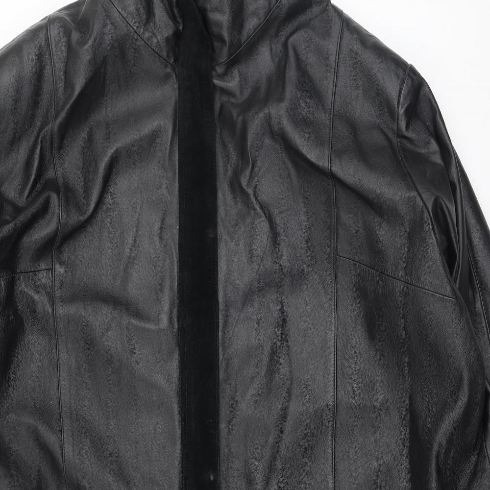 Milan Leather Womens Black   Bomber Jacket Coatigan Size 24