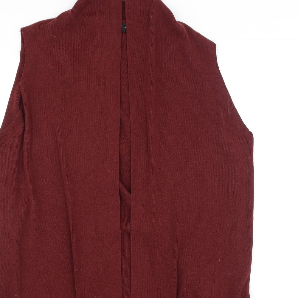 Primark  Womens Red V-Neck  Cotton Cardigan Jumper Size L