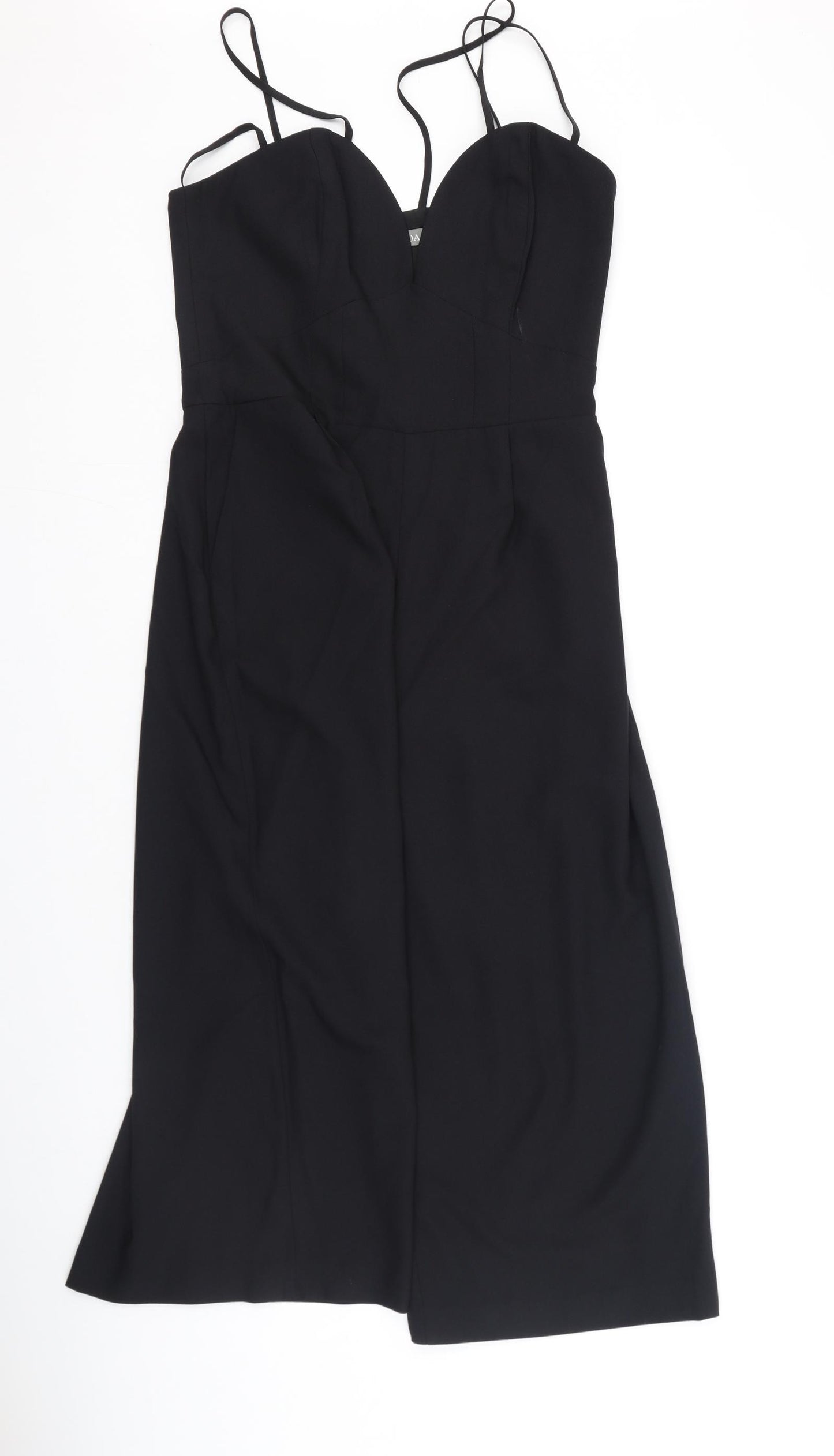 Oasis Womens Black  Polyester Jumpsuit One-Piece Size 10