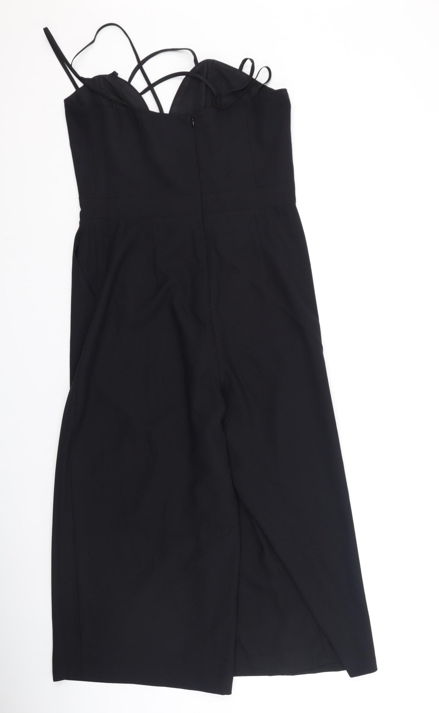 Oasis Womens Black  Polyester Jumpsuit One-Piece Size 10