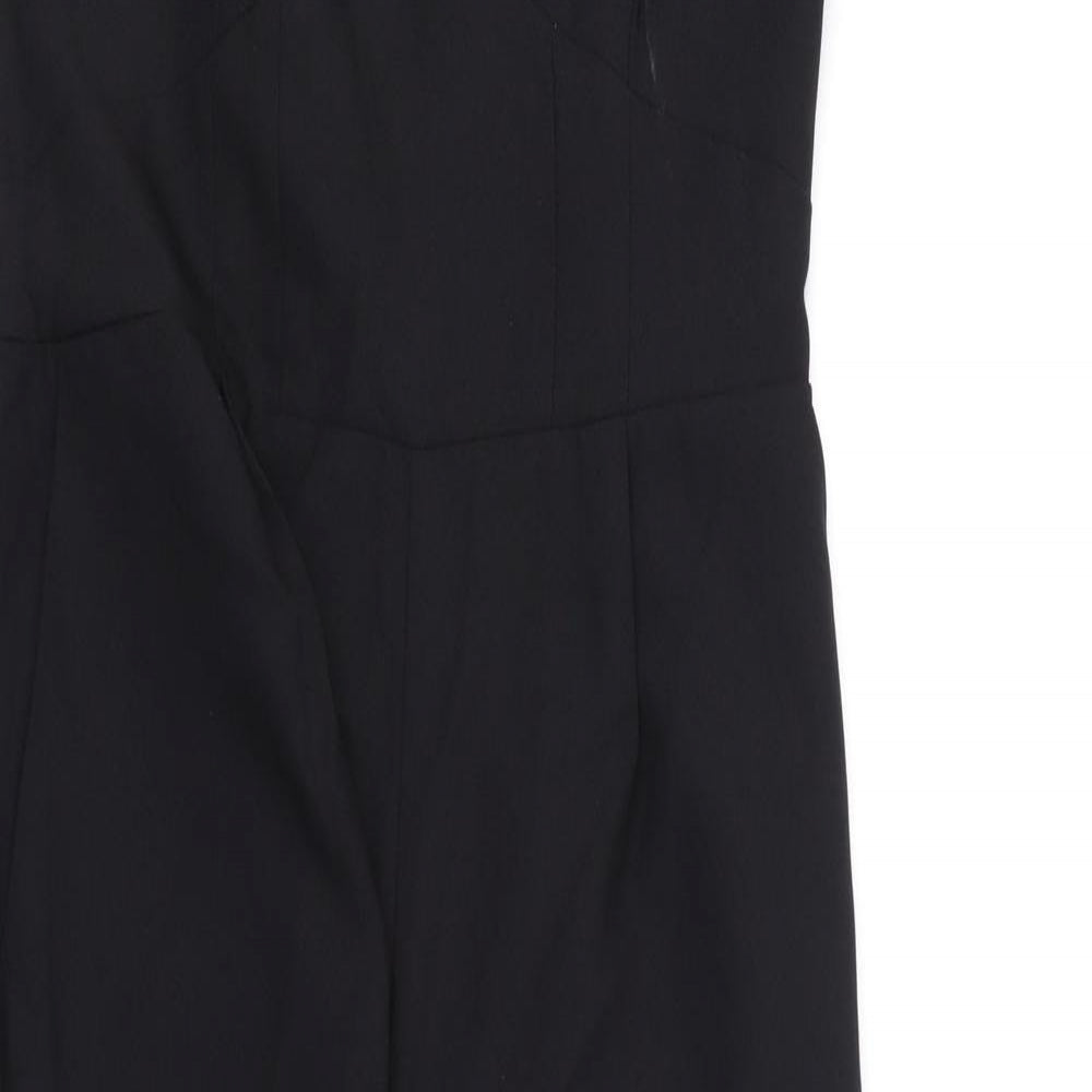 Oasis Womens Black  Polyester Jumpsuit One-Piece Size 10