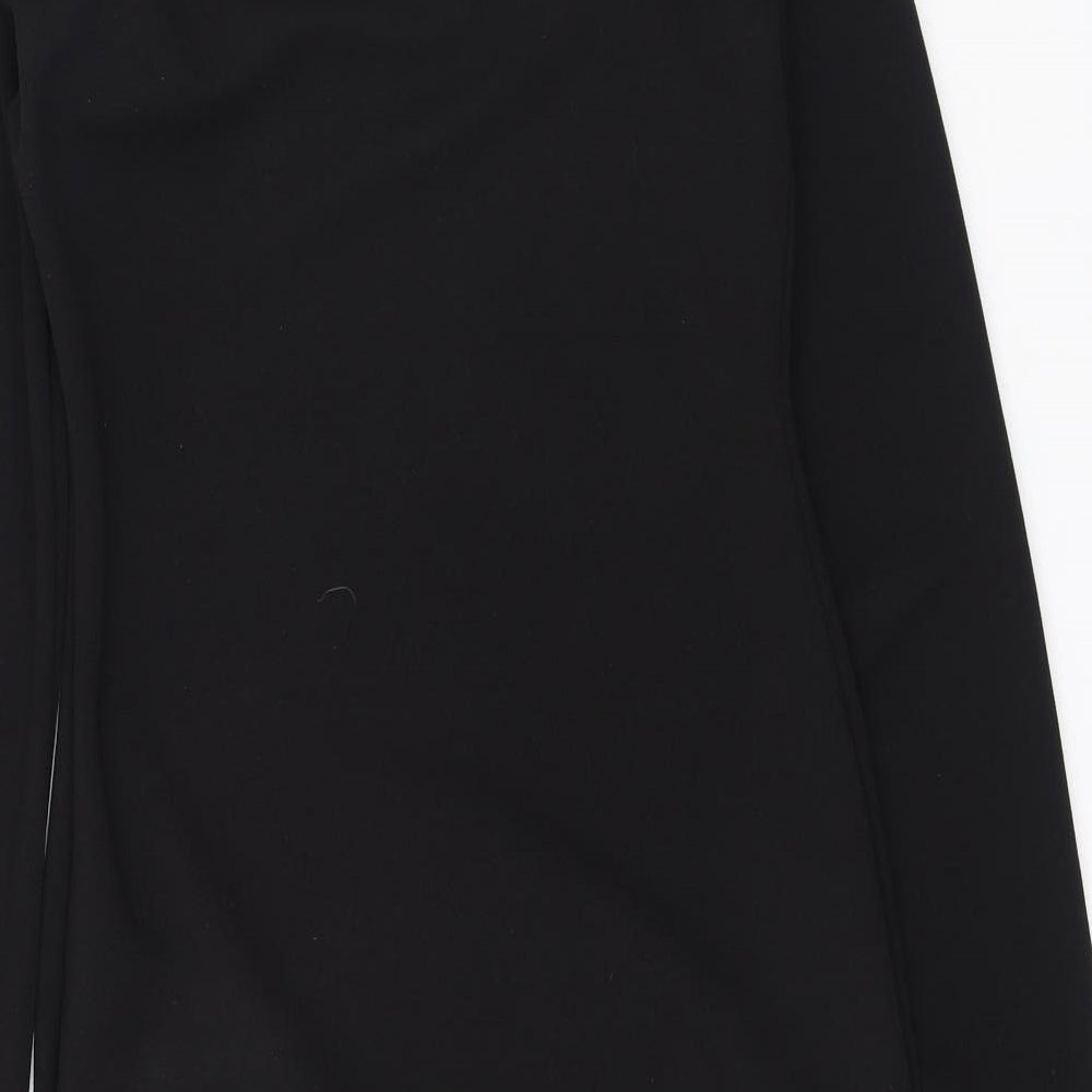 PRETTYLITTLETHING Womens Black  Polyester Bodycon  Size 10  Round Neck