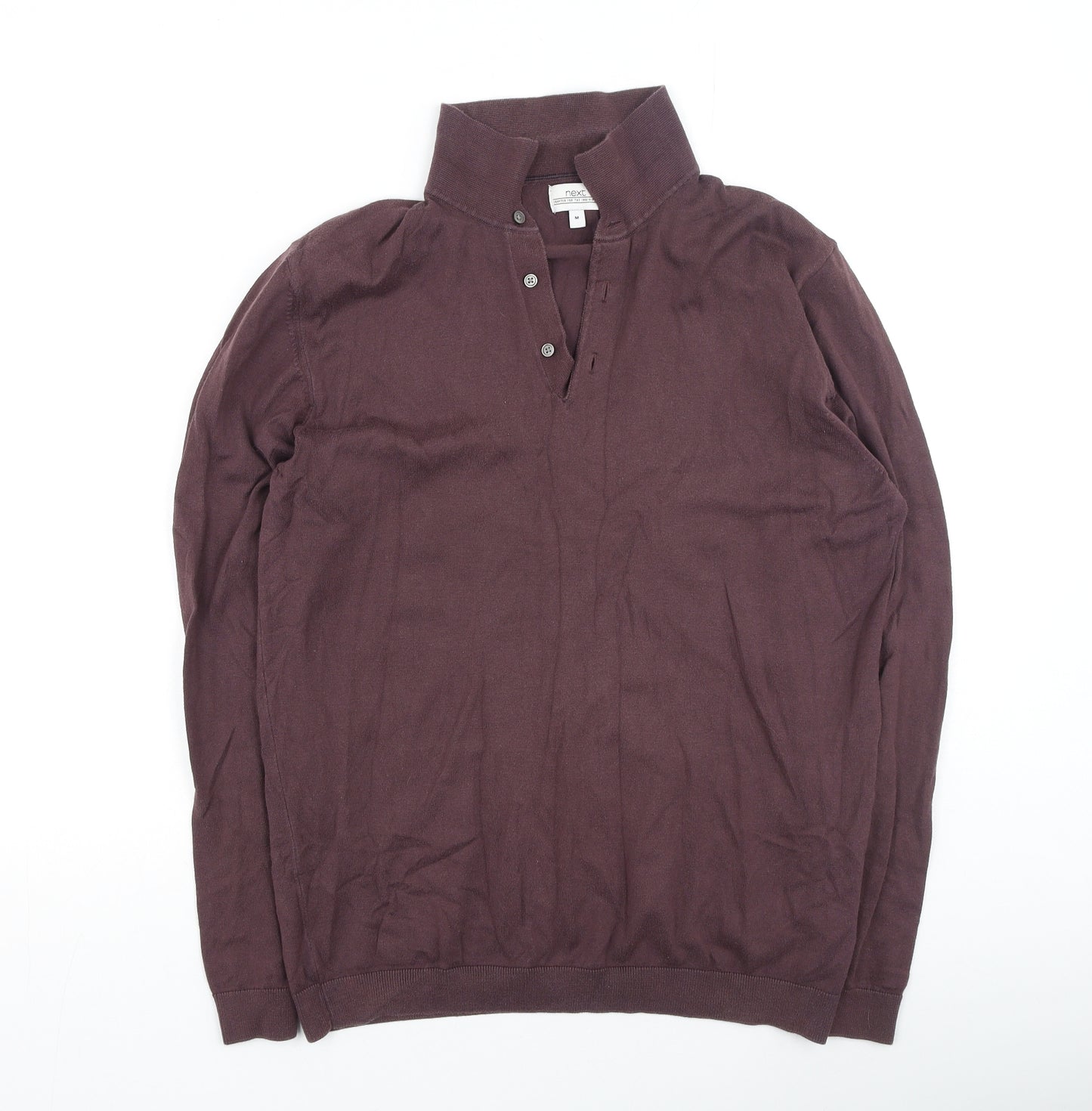 NEXT Mens Brown  Cotton  Button-Up Size M Collared