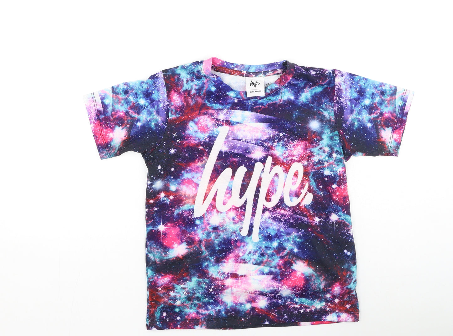 Hype Boys Multicoloured  Polyester Basic T-Shirt Size 9-10 Years Round Neck