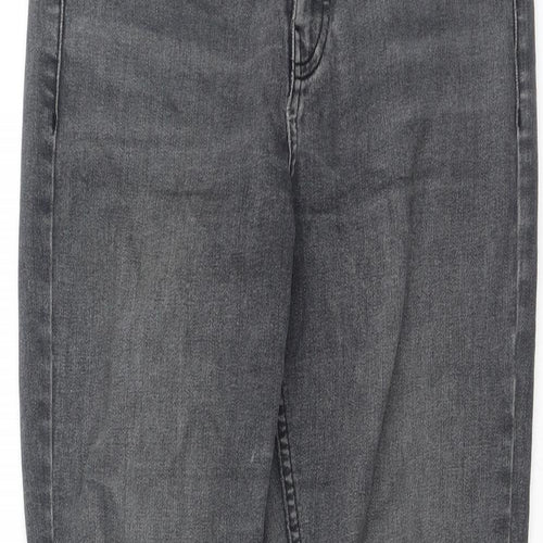 Topshop Womens Grey  Cotton Skinny Jeans Size 28 L32 in Regular