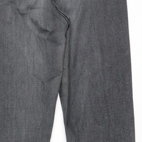 Topshop Womens Grey  Cotton Skinny Jeans Size 28 L32 in Regular