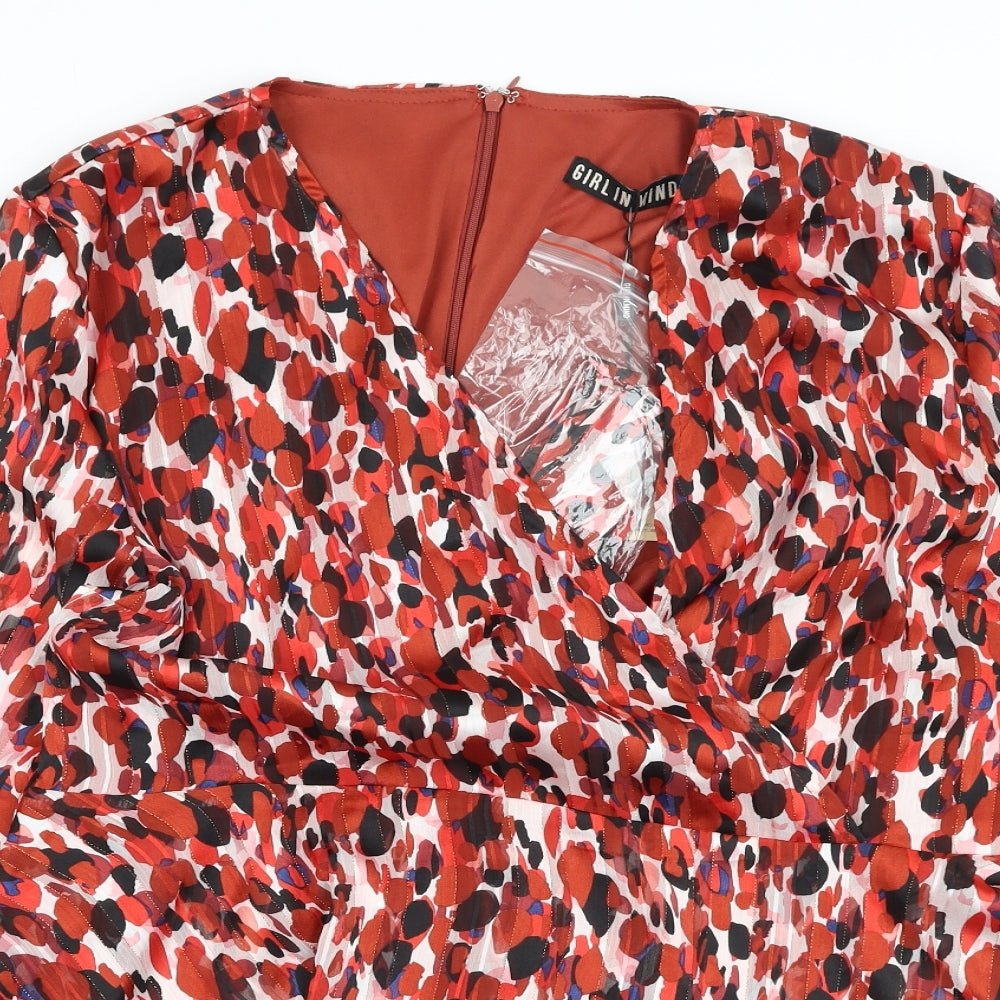 silkfred Womens Multicoloured  Polyester Basic Blouse Size 18 V-Neck
