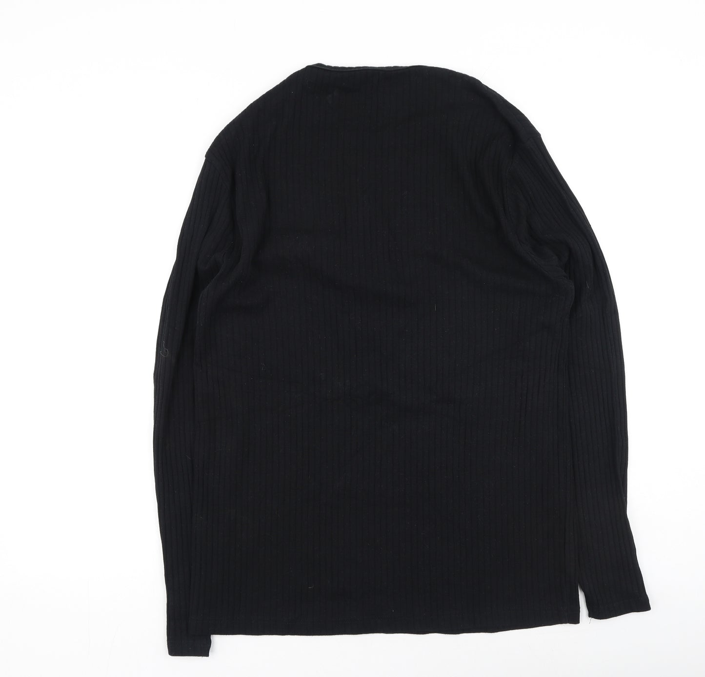 River Island  Womens Black  Cotton Basic T-Shirt Size XL Round Neck