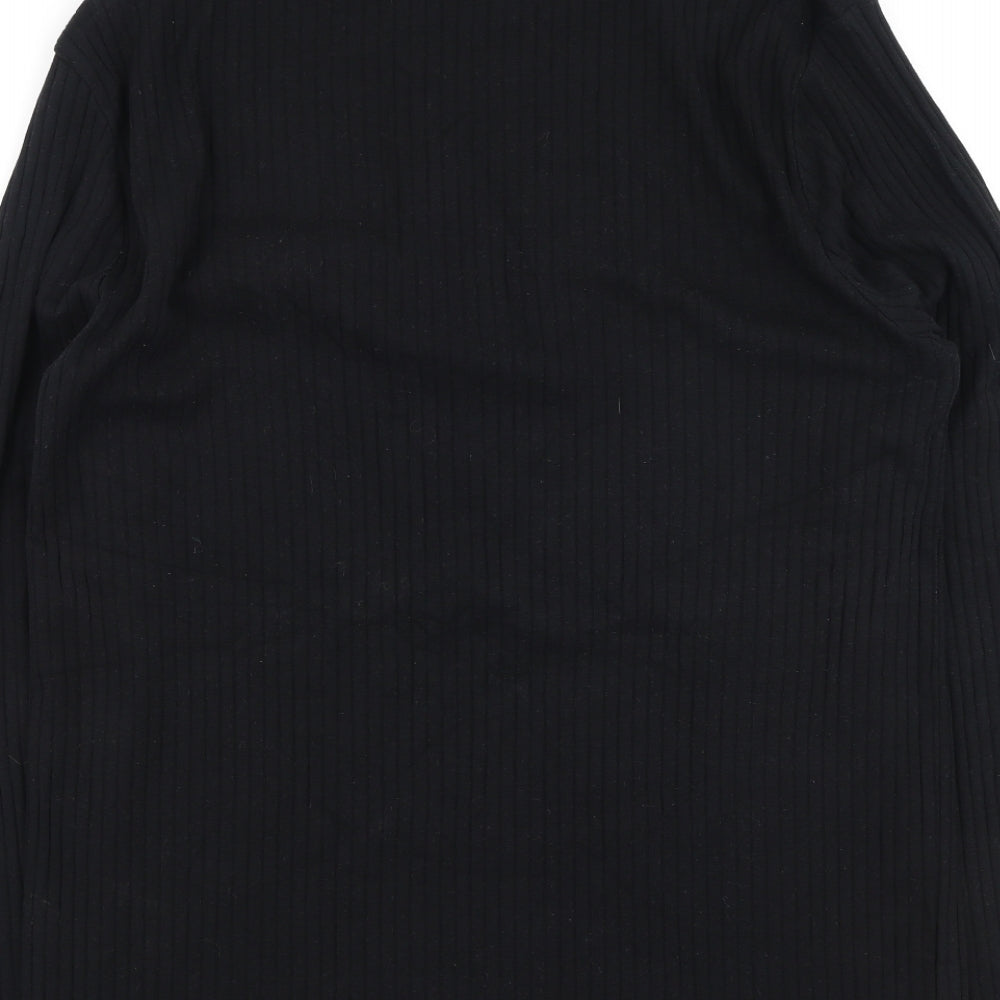 River Island  Womens Black  Cotton Basic T-Shirt Size XL Round Neck