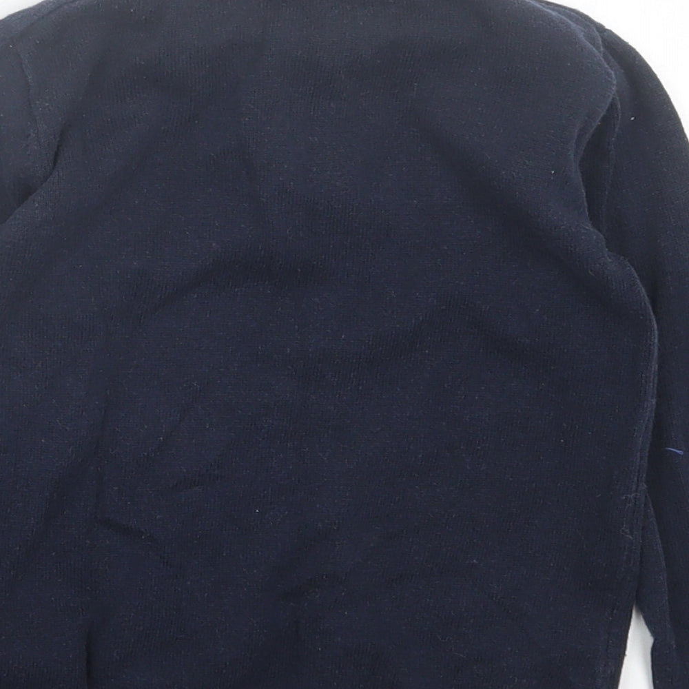 NEXT Boys Blue  Cotton Basic Polo Size 4 Years Collared Button