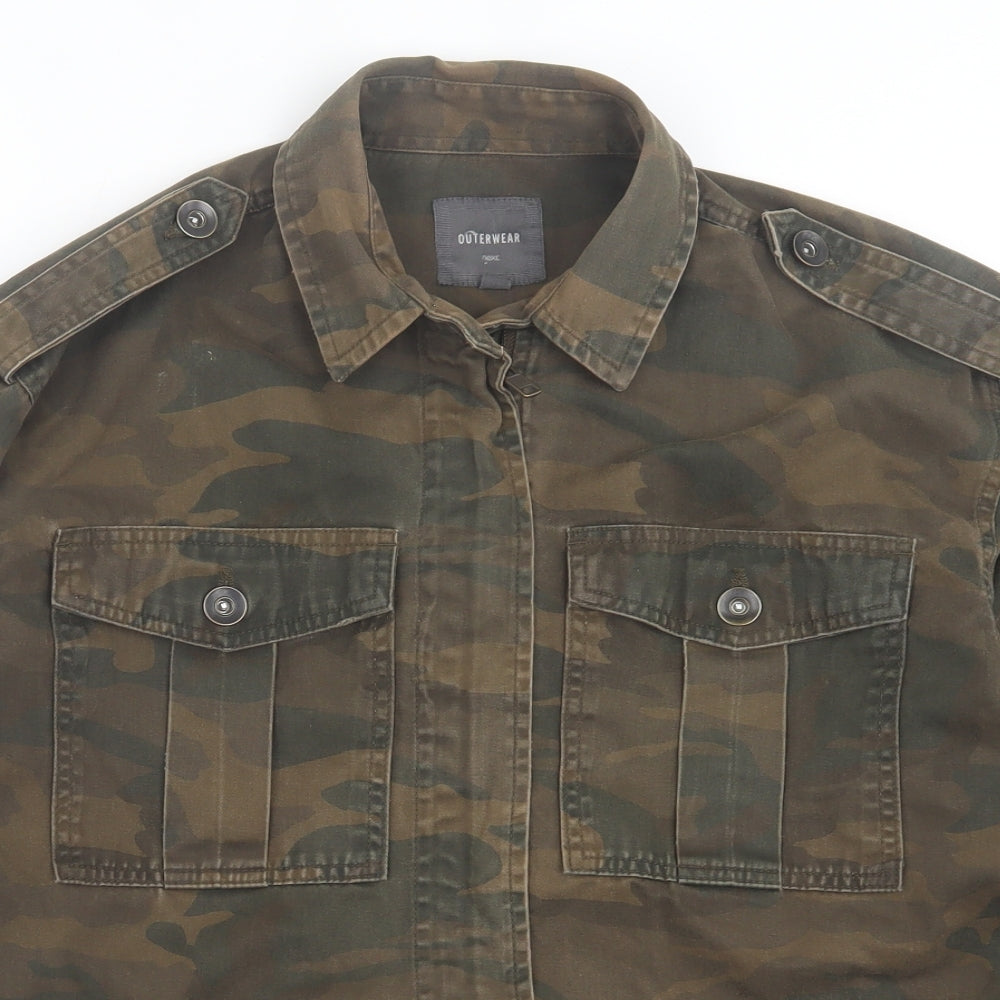 NEXT Womens Green Camouflage  Jacket  Size 10  Zip