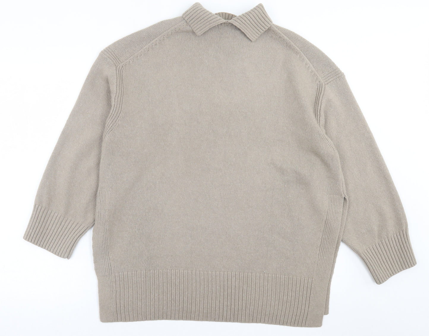 H&M Womens Brown Roll Neck  Acrylic Pullover Jumper Size M
