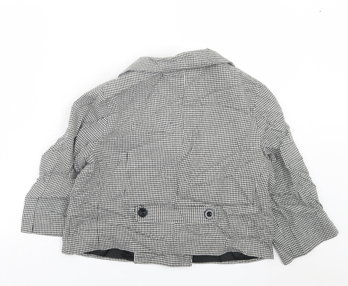 NEXT Womens White Herringbone  Jacket Blazer Size 10  Button