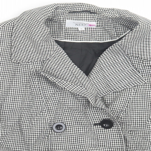 NEXT Womens White Herringbone  Jacket Blazer Size 10  Button