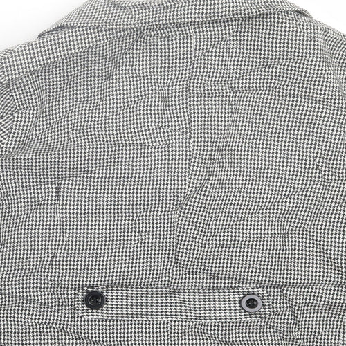 NEXT Womens White Herringbone  Jacket Blazer Size 10  Button