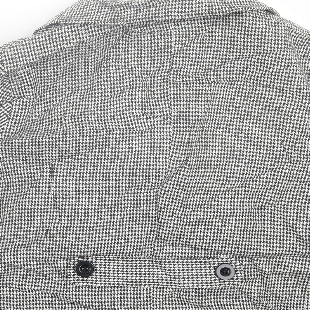NEXT Womens White Herringbone  Jacket Blazer Size 10  Button