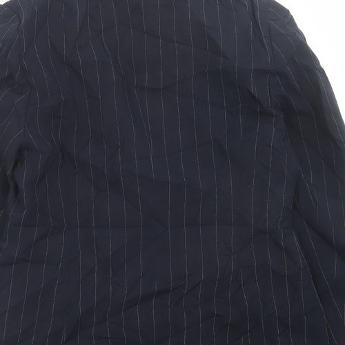 Autonomy Womens Blue Striped  Jacket Blazer Size 12  Button