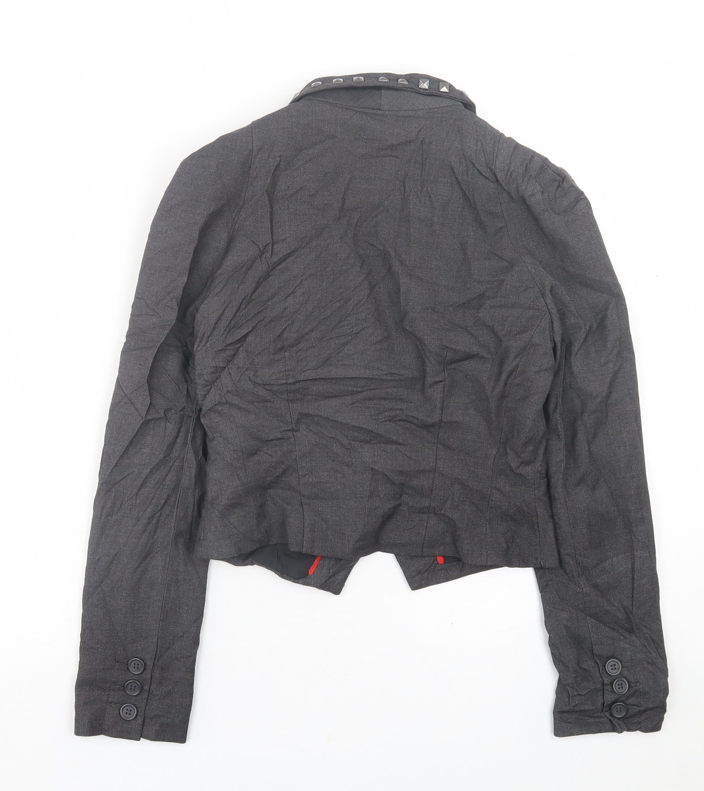 H&M Womens Grey   Jacket Blazer Size 8  Button