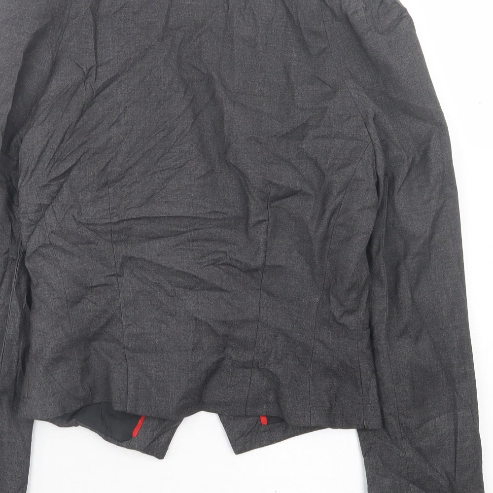 H&M Womens Grey   Jacket Blazer Size 8  Button