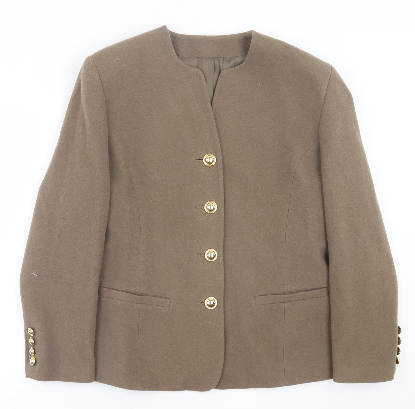 St.Micheal Womens Brown   Jacket Blazer Size 16  Button